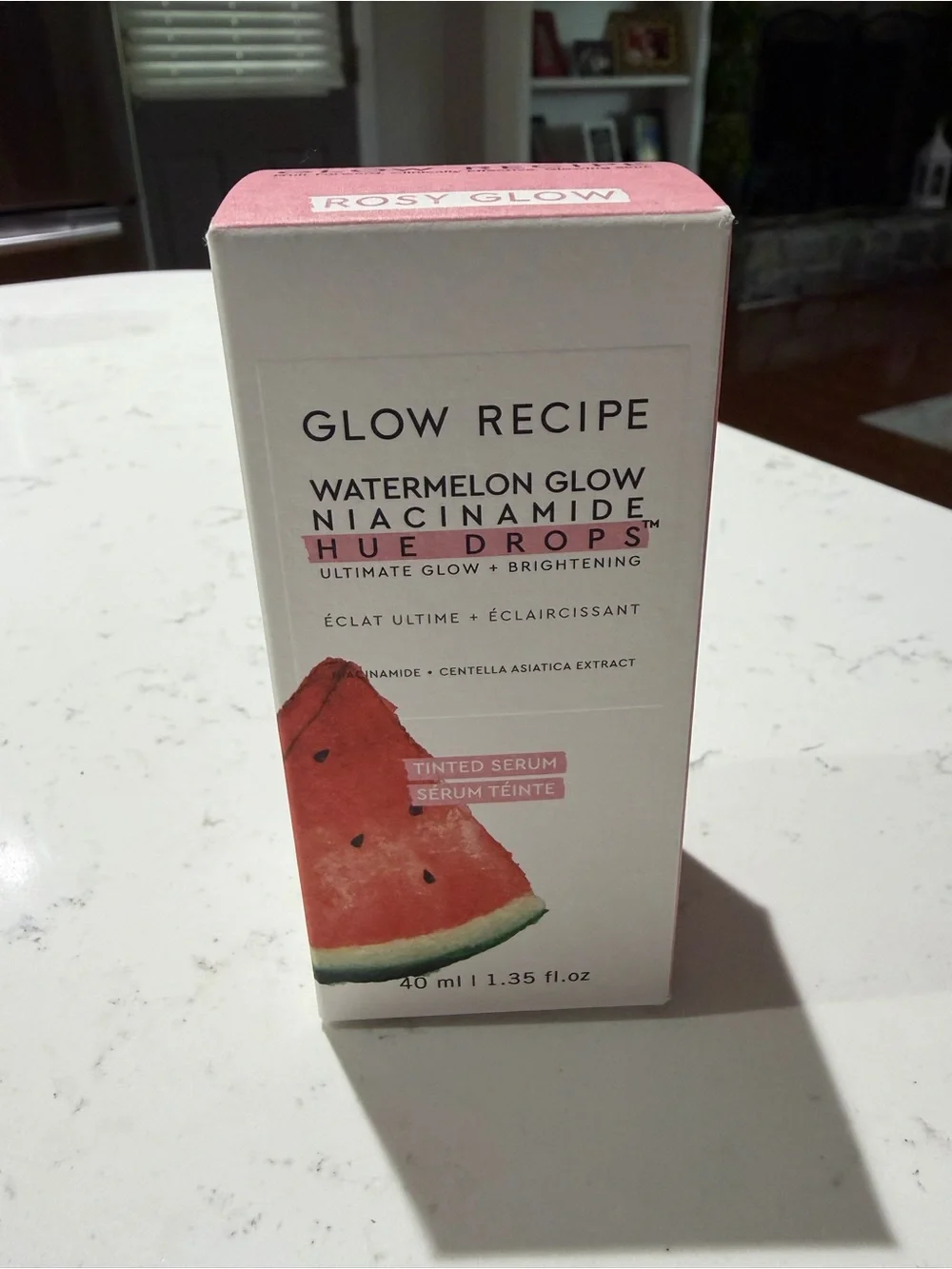NEW Unopened Glow Recipe Watermelon Niacinamide Hue Drops Tinted Serum-Rosy Glow